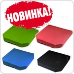 Цветная коробка для пиццы из гофрокартона