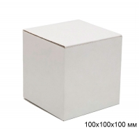 Коробка 10x10x10 см картонная самосборная белая